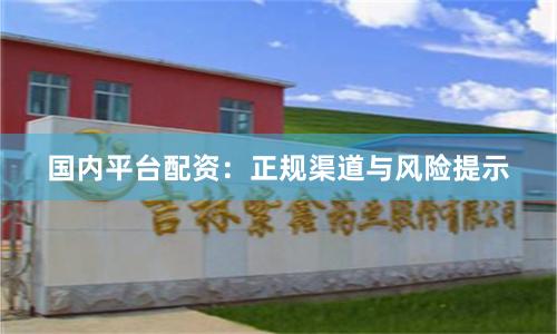 国内平台配资:正规渠道与风险提示